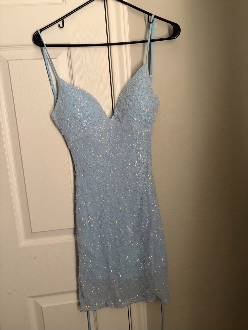 Windsor Powder Blue Sequin Mini Dress